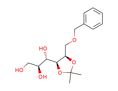 Molecular Structure of 81028-15-1 ((1S,2S)-1-((4S,5R)-5-Benzyloxymethyl-2,2-dimethyl-[1,3]dioxolan-4-yl)-propane-1,2,3-triol)
