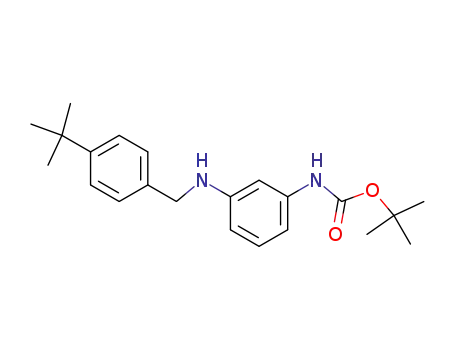 Molecular Structure of 147355-03-1 ([3-(4-tert-Butyl-benzylamino)-phenyl]-carbamic acid tert-butyl ester)