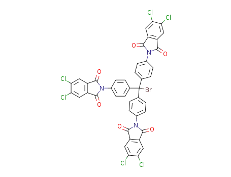 Molecular Structure of 91898-93-0 (4,4',4''-TRIS(4,5-DICHLOROPHTHALIMIDO)TRITYL BROMIDE)
