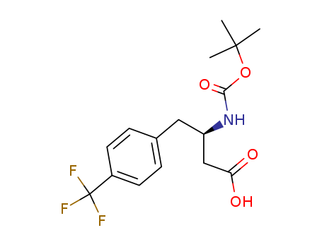 Benzenebutanoic acid, b-[[(1,1-dimethylethoxy)carbonyl]amino]-4-(trifluoromethyl)-,(bR)-