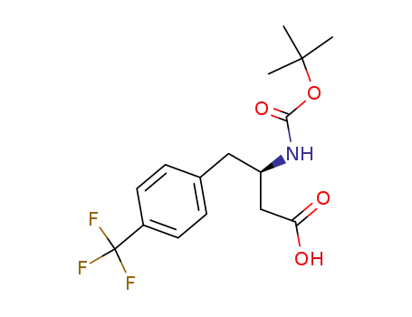 Molecular Structure of 269726-77-4 (Boc-(R)-3-Amino-4-(4-trifluoromethyl-phenyl)-butyric acid)