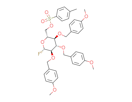 2,3,4-tri-O-(4-methoxybenzyl)-6-O-(4-tolylsulfonyl)-β-D-glucopyranosyl fluoride