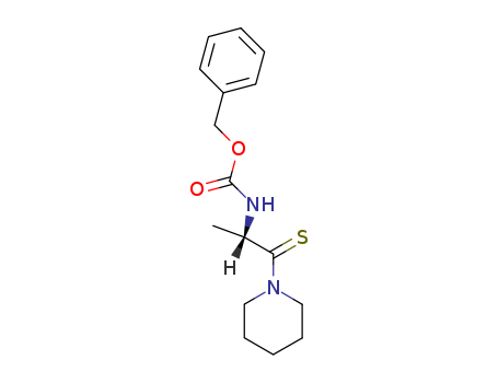 Molecular Structure of 159801-70-4 (Carbamic acid, [(1S)-1-methyl-2-(1-piperidinyl)-2-thioxoethyl]-,
phenylmethyl ester)