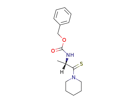 Molecular Structure of 159801-70-4 (Carbamic acid, [(1S)-1-methyl-2-(1-piperidinyl)-2-thioxoethyl]-,
phenylmethyl ester)