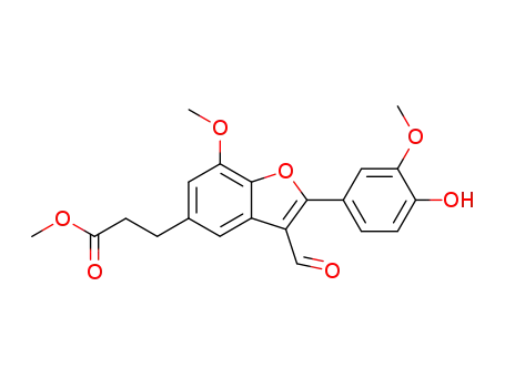 Methyl 3-formyl-2-(4-hydroxy-3-methoxyphenyl)-7-methoxy-5-benzofuranpropanoate