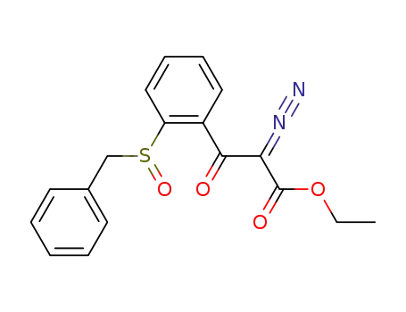 Benzenepropanoic acid, a-diazo-b-oxo-2-[(phenylmethyl)sulfinyl]-, ethyl
ester