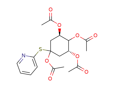 Molecular Structure of 89025-64-9 (1αβ,3β,4β,5α-tetraacetoxy-1αβ(2'-pyridylthio)cyclohexane)