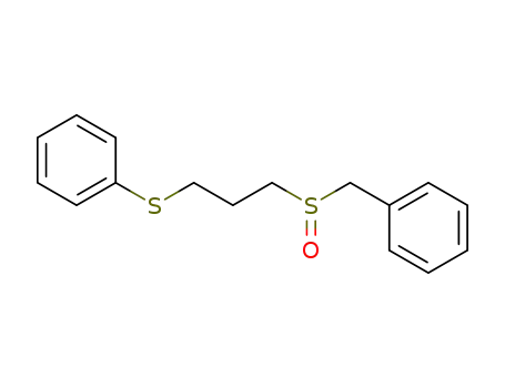 Molecular Structure of 88738-59-4 (Benzene, [[3-[(phenylmethyl)sulfinyl]propyl]thio]-)