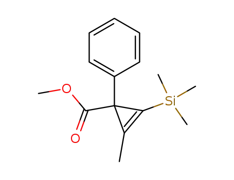 Molecular Structure of 82555-62-2 (methyl 2-methyl-1-phenyl-3-(trimethylsilyl)-2-cyclopropene-1-carboxylate)