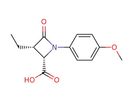 cis-1-p-anisyl-3-ethyl-4-carboxy-2-azetidinone