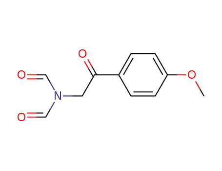 Molecular Structure of 129972-93-6 (Formamide, N-formyl-N-[2-(4-methoxyphenyl)-2-oxoethyl]-)