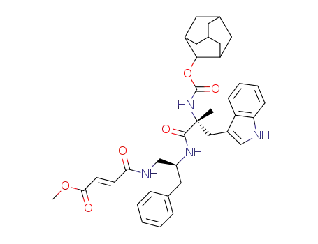 Molecular Structure of 130406-53-0 (tricyclo<3.3.1.1<sup>3,7</sup>>dec-2-yl <R-<R<sup>*</sup>,S<sup>*</sup>(E)>>-3-(1H-indol-3-ylmethyl)-3-methyl-4,9,12-trioxo-6-(phenylmethyl)-13-oxa-2,5,8-triazatetradec-10-enoate)