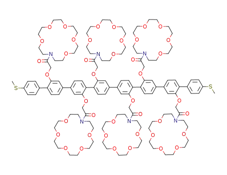 8<sup>4</sup>,1<sup>4</sup>-dimethylsulfanyl-7<sup>3</sup>,6<sup>2</sup>,5<sup>3</sup>,4<sup>2</sup>,3<sup>3</sup>,2<sup>2</sup>-hexa(18-azacrown-6-N-carbonylmethoxy)-p-octiphenyl