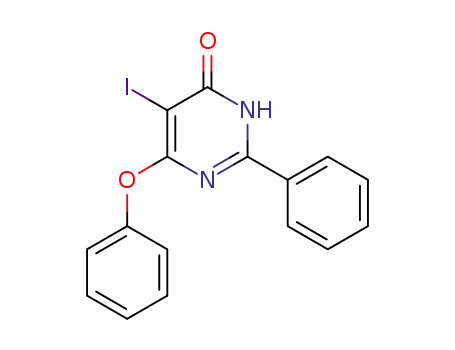 4(1H)-Pyrimidinone, 5-iodo-6-phenoxy-2-phenyl-