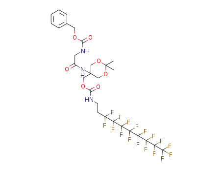 (3,3,4,4,5,5,6,6,7,7,8,8,9,9,10,10,10-heptadecafluoro-decyl)-carbamic acid 5-(2-benzyloxycarbonylamino-acetylamino)-2,2-dimethyl-[1,3]dioxan-5-ylmethyl ester