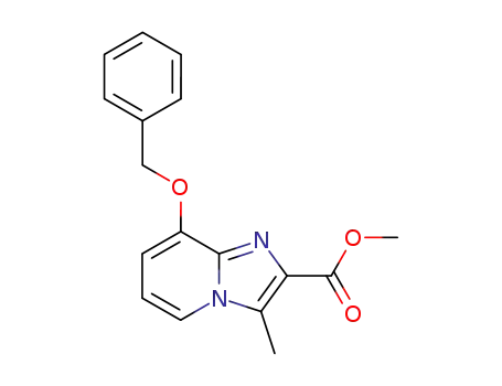 Molecular Structure of 79707-22-5 (Imidazo[1,2-a]pyridine-2-carboxylic acid, 3-methyl-8-(phenylmethoxy)-,
methyl ester)