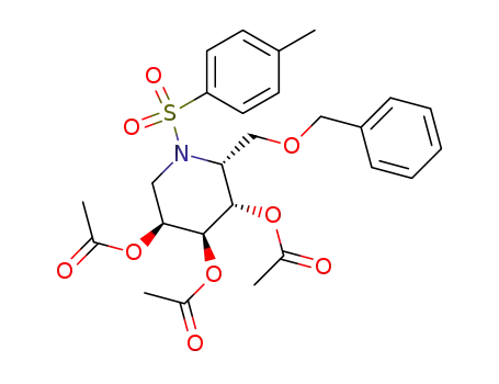 (2R,3S,4S,5S)-1-tosyl-3,4,5-triacetoxy-2-phenylmethoxymethyl piperidine