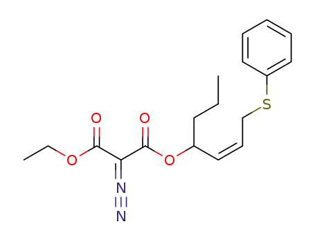 2-Diazo-malonic acid ethyl ester (Z)-(S)-4-phenylsulfanyl-1-propyl-but-2-enyl ester