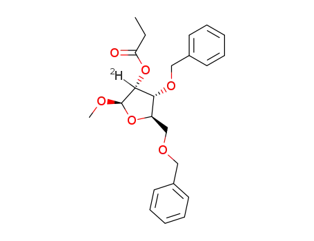 3,5-di-O-benzyl-1-O-methyl-2-O-propanoyl-β-D-[2-2H1]ribofuranose