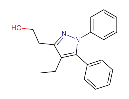 Molecular Structure of 263328-15-0 (1H-Pyrazole-3-ethanol, 4-ethyl-1,5-diphenyl-)