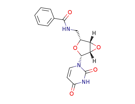 Molecular Structure of 84045-20-5 (1-(5-benzamido-5-deoxy-2,3-epoxy-β-D-lyxofuranosyl)uracil)