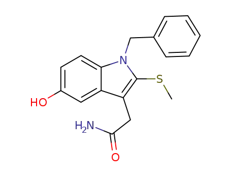 1H-Indole-3-acetamide, 5-hydroxy-2-(methylthio)-1-(phenylmethyl)-