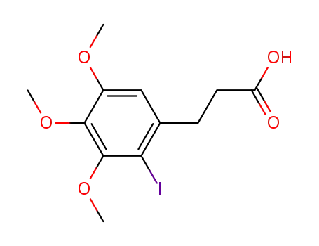 Molecular Structure of 858217-21-7 (3-(2-iodo-3,4,5-trimethoxyphenyl)propionic acid)