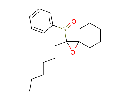Molecular Structure of 95110-74-0 (2'-hexyl-2'-phenylsulfinylspiro<cyclohexane-1,1'-oxirane>)