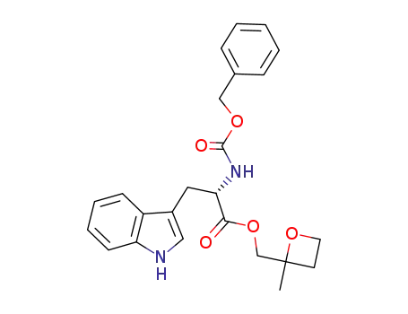 2-benzyloxycarbonylamino-3-(1<i>H</i>-indol-3-yl)-propionic acid 2-methyl-oxetan-2-ylmethyl ester