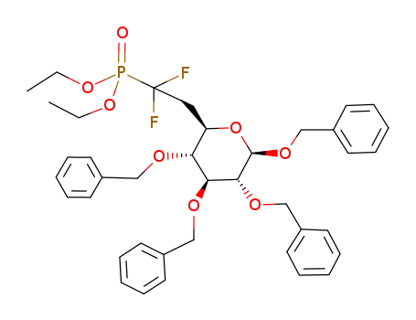 benzyl 6-deoxy-6-[(diethylphosphono)difluoromethyl]-2,3,4-tri-O-benzyl-β-D-glucopyranoside