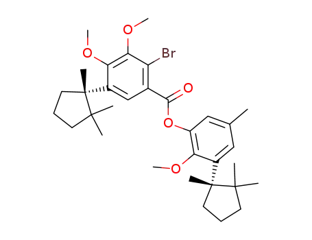(1''S,1'''S)-[2'-methoxy-5'-methyl-3'-(1''',2''',2'''-trimethylcyclopentyl)-phenyl] 2-bromo-3,4-dimethoxy-5-(1'',2'',2''-trimethylcyclopentyl)benzoate