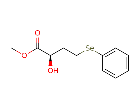 Butanoic acid, 2-hydroxy-4-(phenylseleno)-, methyl ester, (2R)-