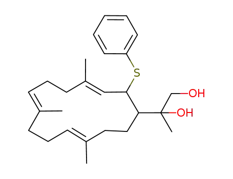 2-[4,8,12-trimethyl-2-(thiophenyl)-3(E),7(E),11(E)-cyclotetradecatrien-1-yl]-propan-1,2-diol