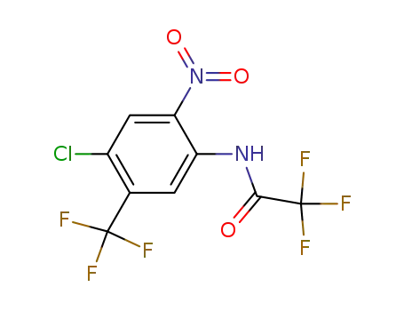 Molecular Structure of 167415-21-6 (N-[4-CHLORO-2-NITRO-5-(TRIFLUOROMETHYL)PHENYL]-2,2,2-TRIFLUOROACETAMIDE)