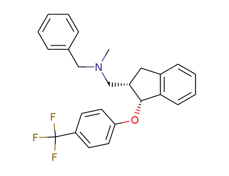Molecular Structure of 128470-60-0 (Benzyl-methyl-[1-(4-trifluoromethyl-phenoxy)-indan-2-ylmethyl]-amine)
