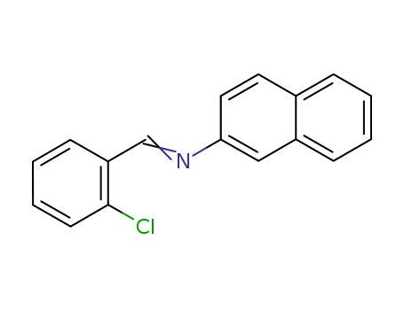 Molecular Structure of 27587-15-1 (2-Naphthalenamine, N-[(2-chlorophenyl)methylene]-)