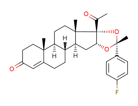 Molecular Structure of 147151-82-4 ((1'-(4-fluorophenyl)(ethylenedioxy))pregn-4-ene-3,20-dione)