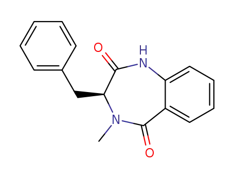 Molecular Structure of 50886-63-0 ((4S)-4-benzyl-5-methyl-2,5-diazabicyclo[5.4.0]undeca-7,9,11-triene-3,6-dione)