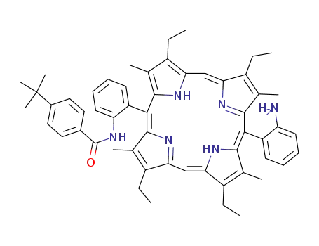 trans-5-(o-aminophenyl)-15-<o-(p-tert-butylbenzamido)phenyl>-2,8,12,18-tetraethyl-3,7,13,17-tetramethylporphyrin