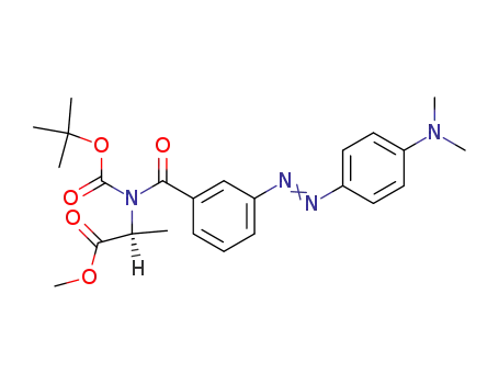 Molecular Structure of 395647-18-4 (N-{3-[(N,N-dimethylaminophenyl)-4'-diazenyl]benzoyl}-N-tert-butyloxycarbonylalanine methyl ester)