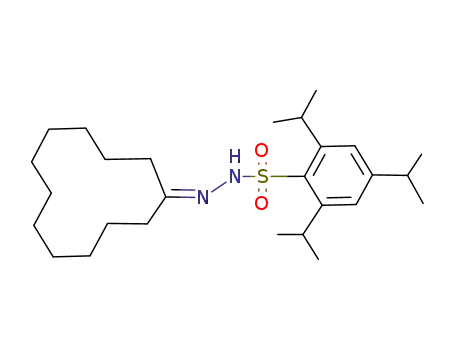 Molecular Structure of 82201-16-9 (Benzenesulfonic acid, 2,4,6-tris(1-methylethyl)-,
cyclododecylidenehydrazide)