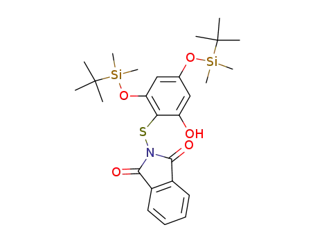 1H-Isoindole-1,3(2H)-dione,
2-[[2,4-bis[[(1,1-dimethylethyl)dimethylsilyl]oxy]-6-hydroxyphenyl]thio]-