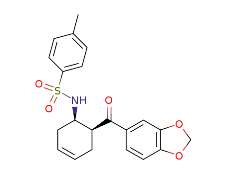 Molecular Structure of 139025-42-6 ((1R*,2S*)-2-<3',4'-(methylenedioxy)benzoyl>-4-cyclohexenyl-N-tosylamide)