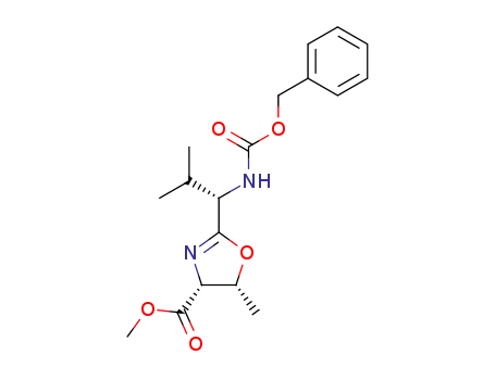 (4R,5R)-2-((S)-1-Benzyloxycarbonylamino-2-methyl-propyl)-5-methyl-4,5-dihydro-oxazole-4-carboxylic acid methyl ester