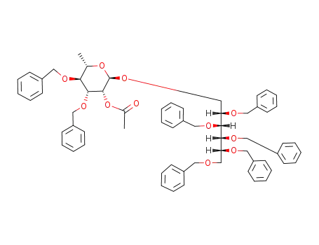 1-O-(2-O-acetyl-3,4-di-O-benzyl-α-L-rhamnopyranosyl)-2,3,4,5,6-penta-O-benzyl-D-glucitol