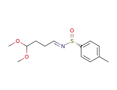Molecular Structure of 332072-71-6 ((R)-(-)-N-(4,4-dimethoxybutanylidene)-p-toluenesulfinimide)