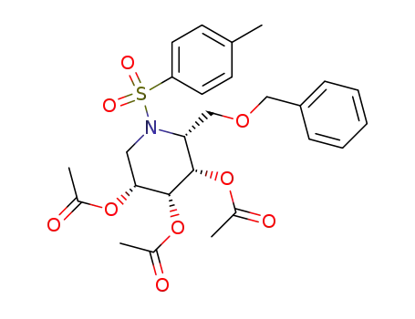 (2R,3S,4R,5R)-1-tosyl-3,4,5-triacetoxy-2-phenylmethoxymethyl piperidine