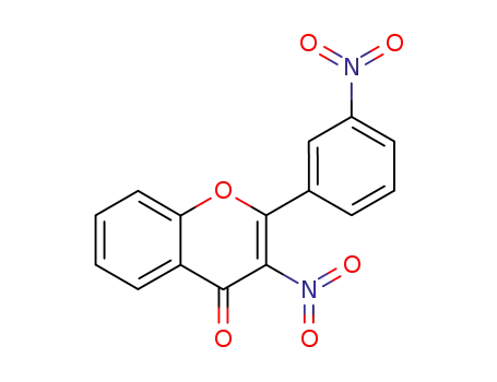 Molecular Structure of 143468-18-2 (4H-1-Benzopyran-4-one,3-nitro-2-(3-nitrophenyl)-(9CI))