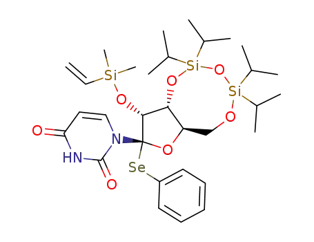 1-[1-C-Phenylseleno-2-O-dimethylvinylsilyl-3,5-O-(1,1,3,3-tetraisopropyldisiloxane-1,3-diyl)-β-D-ribo-pentofuranosyl]uracil