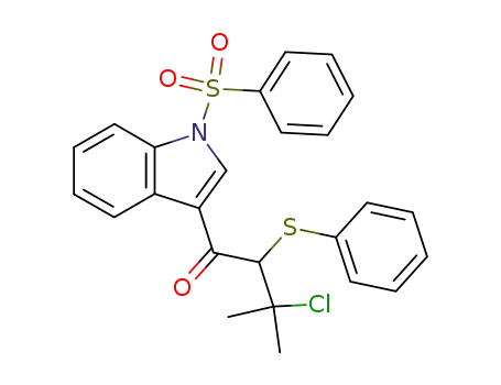 1-(phenylsulfonyl)-3-<3-chloro-3-methyl-2-(phenylthio)butanoyl>indole
